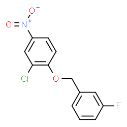 ChemSpider 2D Image | 2-Chloro-4-nitrophenyl 3-fluorobenzyl ether | C13H9ClFNO3