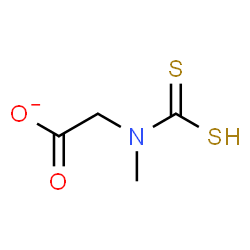 ChemSpider 2D Image | [Methyl(sulfanylcarbonothioyl)amino]acetate | C4H6NO2S2
