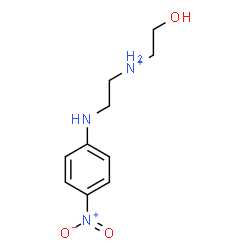 ChemSpider 2D Image | 2-Hydroxy-N-{2-[(4-nitrophenyl)amino]ethyl}ethanaminium | C10H16N3O3
