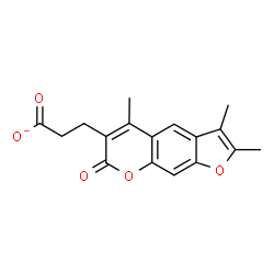 ChemSpider 2D Image | 3-(2,3,5-Trimethyl-7-oxo-7H-furo[3,2-g]chromen-6-yl)propanoate | C17H15O5