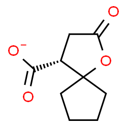 ChemSpider 2D Image | (4R)-2-Oxo-1-oxaspiro[4.4]nonane-4-carboxylate | C9H11O4