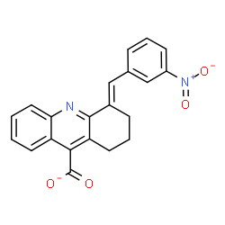 ChemSpider 2D Image | (4E)-4-(3-Nitrobenzylidene)-1,2,3,4-tetrahydro-9-acridinecarboxylate | C21H15N2O4