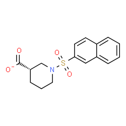 ChemSpider 2D Image | (3S)-1-(2-Naphthylsulfonyl)-3-piperidinecarboxylate | C16H16NO4S
