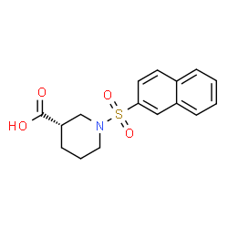 ChemSpider 2D Image | (3S)-1-(2-Naphthylsulfonyl)-3-piperidinecarboxylic acid | C16H17NO4S