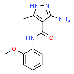 ChemSpider 2D Image | 3-Amino-N-(2-methoxyphenyl)-5-methyl-1H-pyrazole-4-carboxamide | C12H14N4O2