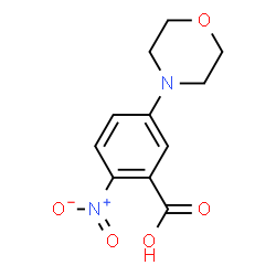 ChemSpider 2D Image | 5-(4-Morpholinyl)-2-nitrobenzoic acid | C11H12N2O5