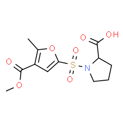 ChemSpider 2D Image | 1-{[4-(Methoxycarbonyl)-5-methyl-2-furyl]sulfonyl}proline | C12H15NO7S