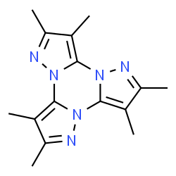 ChemSpider 2D Image | 2,3,5,6,8,9-Hexamethyl-1,3b,4,6b,7,9b-hexaaza-trindene | C15H18N6