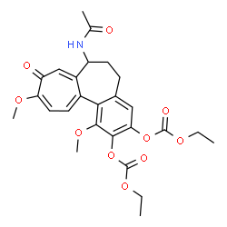 ChemSpider 2D Image | 7-Acetamido-1,10-dimethoxy-9-oxo-5,6,7,9-tetrahydrobenzo[a]heptalene-2,3-diyl diethyl biscarbonate | C26H29NO10
