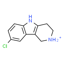 ChemSpider 2D Image | 8-Chloro-2,3,4,5-tetrahydro-1H-pyrido[4,3-b]indol-2-ium | C11H12ClN2