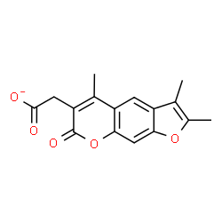 ChemSpider 2D Image | (2,3,5-Trimethyl-7-oxo-7H-furo[3,2-g]chromen-6-yl)acetate | C16H13O5