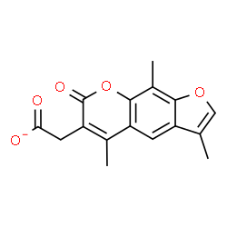 ChemSpider 2D Image | (3,5,9-Trimethyl-7-oxo-7H-furo[3,2-g]chromen-6-yl)acetate | C16H13O5