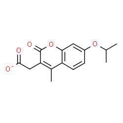 ChemSpider 2D Image | (7-Isopropoxy-4-methyl-2-oxo-2H-chromen-3-yl)acetate | C15H15O5