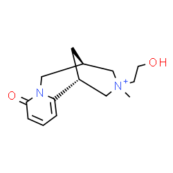 ChemSpider 2D Image | (1R,9R)-11-(2-Hydroxyethyl)-11-methyl-6-oxo-7-aza-11-azoniatricyclo[7.3.1.0~2,7~]trideca-2,4-diene | C14H21N2O2