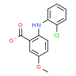 ChemSpider 2D Image | 2-[(2-Chlorophenyl)amino]-5-methoxybenzoate | C14H11ClNO3