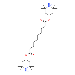 ChemSpider 2D Image | 4,4'-[(1,10-Dioxo-1,10-decanediyl)bis(oxy)]bis(2,2,6,6-tetramethylpiperidinium) | C28H54N2O4