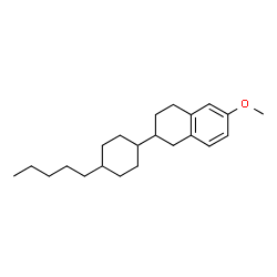 ChemSpider 2D Image | 6-Methoxy-2-(4-pentylcyclohexyl)-1,2,3,4-tetrahydronaphthalene | C22H34O