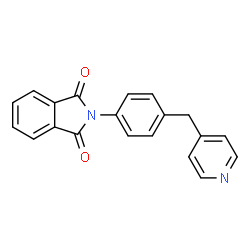 ChemSpider 2D Image | Isoindole-1,3(2H)-dione, 2-[4-(4-pyridylmethyl)phenyl]- | C20H14N2O2