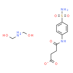 ChemSpider 2D Image | Hydroxy-N-(hydroxymethyl)methanaminium 4-oxo-4-[(4-sulfamoylphenyl)amino]butanoate | C12H19N3O7S