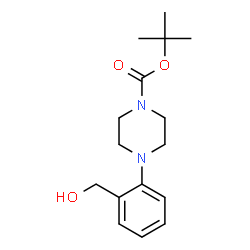 ChemSpider 2D Image | tert-Butyl 4-[2-(hydroxymethyl)phenyl]piperazine-1-carboxylate | C16H24N2O3
