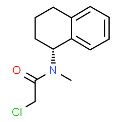 ChemSpider 2D Image | 2-Chloro-N-methyl-N-[(1R)-1,2,3,4-tetrahydro-1-naphthalenyl]acetamide | C13H16ClNO