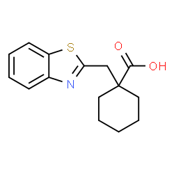 ChemSpider 2D Image | 1-(2-Benzothiazolylmethyl)cyclohexanecarboxylic acid | C15H17NO2S