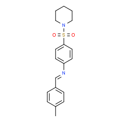 ChemSpider 2D Image | (4-Methyl-benzylidene)-[4-(piperidine-1-sulfonyl)-phenyl]-amine | C19H22N2O2S