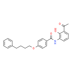 ChemSpider 2D Image | 3'-Acetyl-2'-hydroxy-4-(4-phenylbutoxy)benzanilide | C25H25NO4