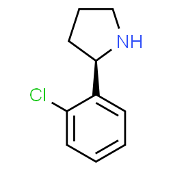 ChemSpider 2D Image | (R)-2-(2-Chlorophenyl)pyrrolidine | C10H12ClN