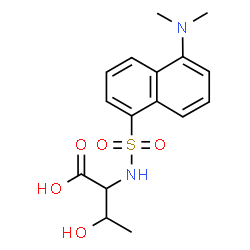ChemSpider 2D Image | N-([5-(Dimethylamino)-1-naphthyl]sulfonyl)threonine | C16H20N2O5S