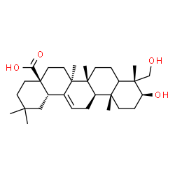 ChemSpider 2D Image | (3beta,5xi)-3,23-Dihydroxyolean-12-en-28-oic acid | C30H48O4