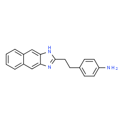ChemSpider 2D Image | 4-(2-(1H-Naphtho[2,3-d]imidazol-2-yl)ethyl)aniline | C19H17N3