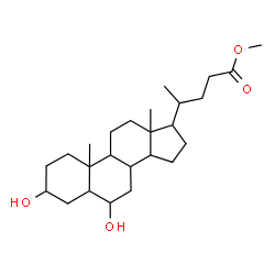 ChemSpider 2D Image | Methyl 3,6-dihydroxycholan-24-oate | C25H42O4