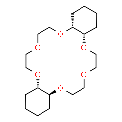 ChemSpider 2D Image | (4aR,11aS,15aS,22aS)-Icosahydrodibenzo[b,k][1,4,7,10,13,16]hexaoxacyclooctadecine | C20H36O6