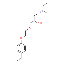 ChemSpider 2D Image | (2S)-N-{(2S)-3-[2-(4-Ethylphenoxy)ethoxy]-2-hydroxypropyl}-2-butanaminium | C17H30NO3