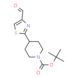 ChemSpider 2D Image | tert-Butyl 4-(4-formylthiazol-2-yl)piperidine-1-carboxylate | C14H20N2O3S