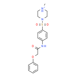 ChemSpider 2D Image | 1-Methyl-4-({4-[(phenoxyacetyl)amino]phenyl}sulfonyl)piperazin-1-ium | C19H24N3O4S