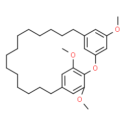 ChemSpider 2D Image | 2-Oxatricyclo[20.2.2.1(3,7)]heptacosa-3,5,7(27),22,24,25-hexaene, 5,24,25-trimethoxy- | C29H42O4