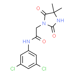 ChemSpider 2D Image | N-(3,5-Dichlorophenyl)-2-(4,4-dimethyl-2,5-dioxo-1-imidazolidinyl)acetamide | C13H13Cl2N3O3