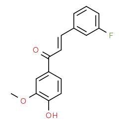 ChemSpider 2D Image | (2E)-3-(3-Fluorophenyl)-1-(4-hydroxy-3-methoxyphenyl)-2-propen-1-one | C16H13FO3