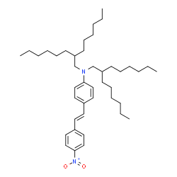 ChemSpider 2D Image | N,N-Bis(2-hexyloctyl)-4-[(E)-2-(4-nitrophenyl)vinyl]aniline | C42H68N2O2