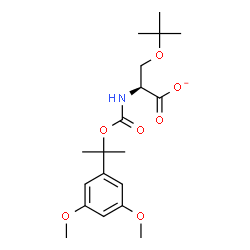 ChemSpider 2D Image | (2S)-2-[({[2-(3,5-Dimethoxyphenyl)-2-propanyl]oxy}carbonyl)amino]-3-[(2-methyl-2-propanyl)oxy]propanoate | C19H28NO7