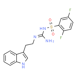 ChemSpider 2D Image | 2,5-Difluoro-N-{N'-[2-(1H-indol-3-yl)ethyl]carbamimidoyl}benzenesulfonamide | C17H16F2N4O2S