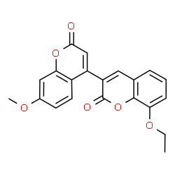 ChemSpider 2D Image | 8-Ethoxy-7'-methoxy-2H,2'H-3,4'-bichromene-2,2'-dione | C21H16O6