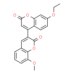 ChemSpider 2D Image | 7'-Ethoxy-8-methoxy-2H,2'H-3,4'-bichromene-2,2'-dione | C21H16O6