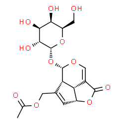 ChemSpider 2D Image | [(2aR,4aR,5S,7bR)-5-(alpha-D-Galactopyranosyloxy)-1-oxo-2a,4a,5,7b-tetrahydro-1H-2,6-dioxacyclopenta[cd]inden-4-yl]methyl acetate | C18H22O11