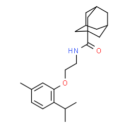 ChemSpider 2D Image | N-[2-(2-Isopropyl-5-methylphenoxy)ethyl]-1-adamantanecarboxamide | C23H33NO2