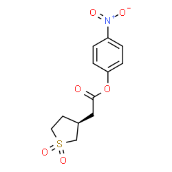 ChemSpider 2D Image | 4-Nitrophenyl [(3R)-1,1-dioxidotetrahydro-3-thiophenyl]acetate | C12H13NO6S
