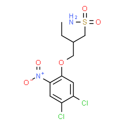 ChemSpider 2D Image | 2-[(4,5-Dichloro-2-nitrophenoxy)methyl]-1-butanesulfonamide | C11H14Cl2N2O5S