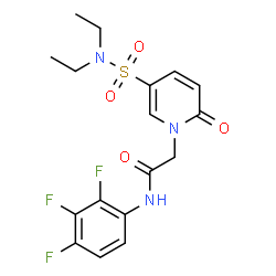 ChemSpider 2D Image | 2-[5-(Diethylsulfamoyl)-2-oxo-1(2H)-pyridinyl]-N-(2,3,4-trifluorophenyl)acetamide | C17H18F3N3O4S